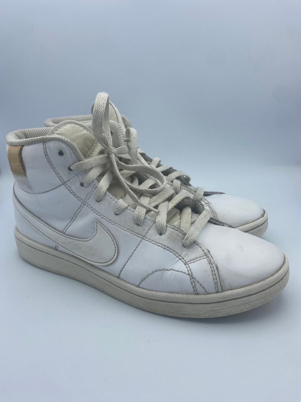 Nike Court Royale 2 Mid Triple White Hightop Sneakers Women's 8.5